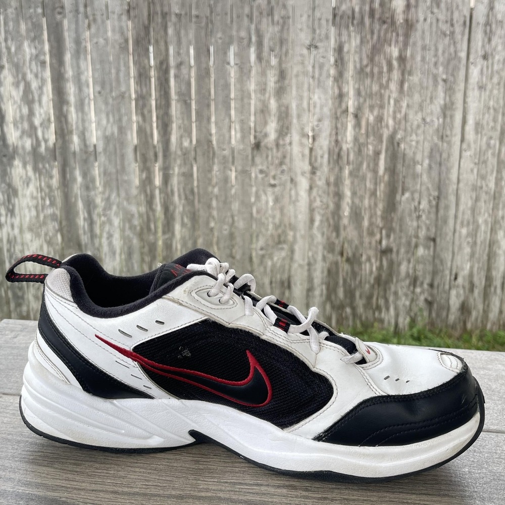Nike Air Monarch IV Shoes Men 12 White Black Training 415445-101 Walking Sneaker - Picture 8 of 11